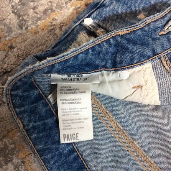 SUPER COOL PAIGE SARAH JEANS! EUC! SIZE 27 - Picture 8 of 13
